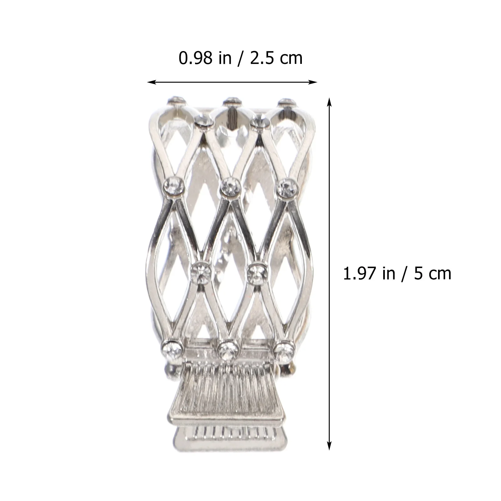 

2pcs Rhinestone Women Accessories For Thin Thick Metal Claw Clips Fashion Ponytail Hair Clip Party Birthday Costume Hair Claw