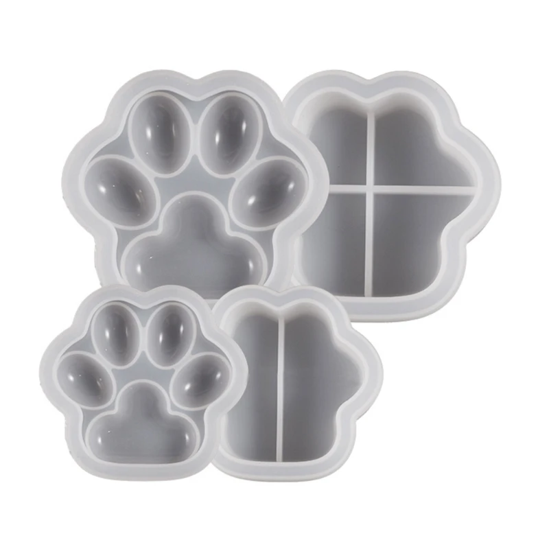 Paw Container Silicone Molds Crystal Epoxy Resin Mold DIY Jewelry Storage Box Plaster Mold Handmade Crafts Tool