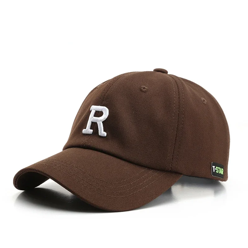 Men's Hat Kpop R Letter Embroidery Baseball Cap Women's Hat Dad Hats Men's Winter Corduroy Cap Invisible Cap Male Peaked Cap