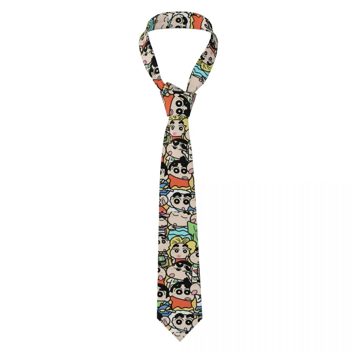 Corbatas personalizadas C-Crayones Shin-chanes para hombres Corbata de oficina de seda de dibujos animados popular clásica