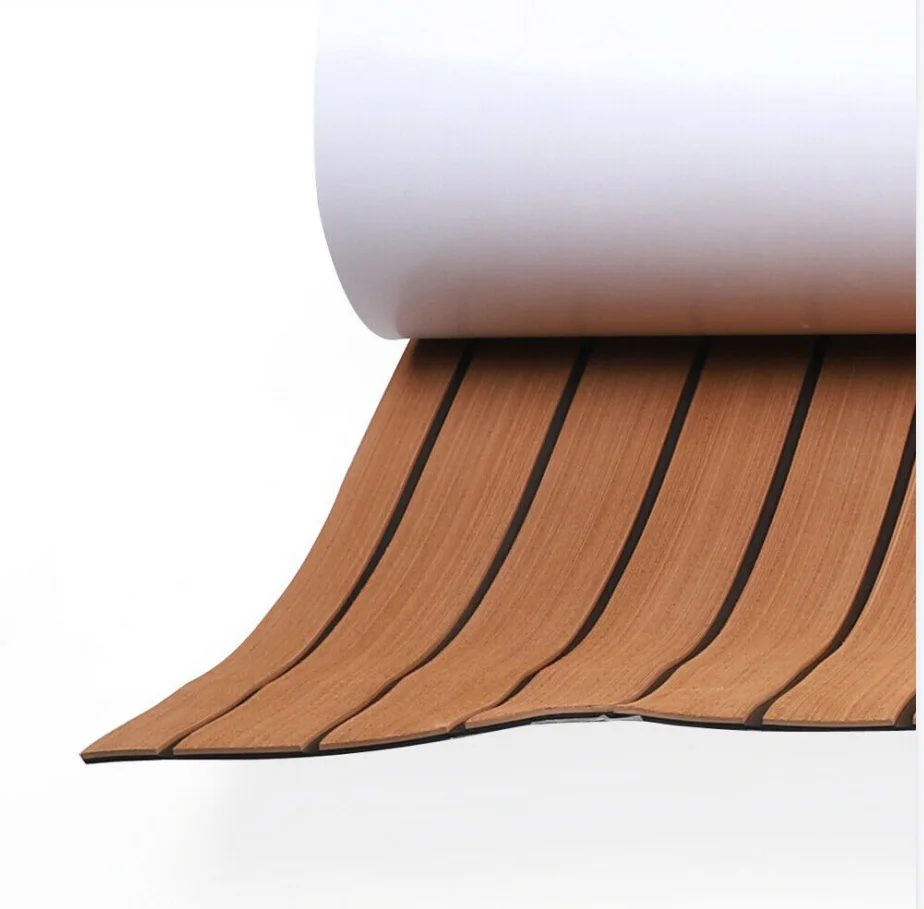 EVA Foam Teak Sheet, Marine Flooring, Yacht, Boat Decking, Self-Adhesive Pad, 106 