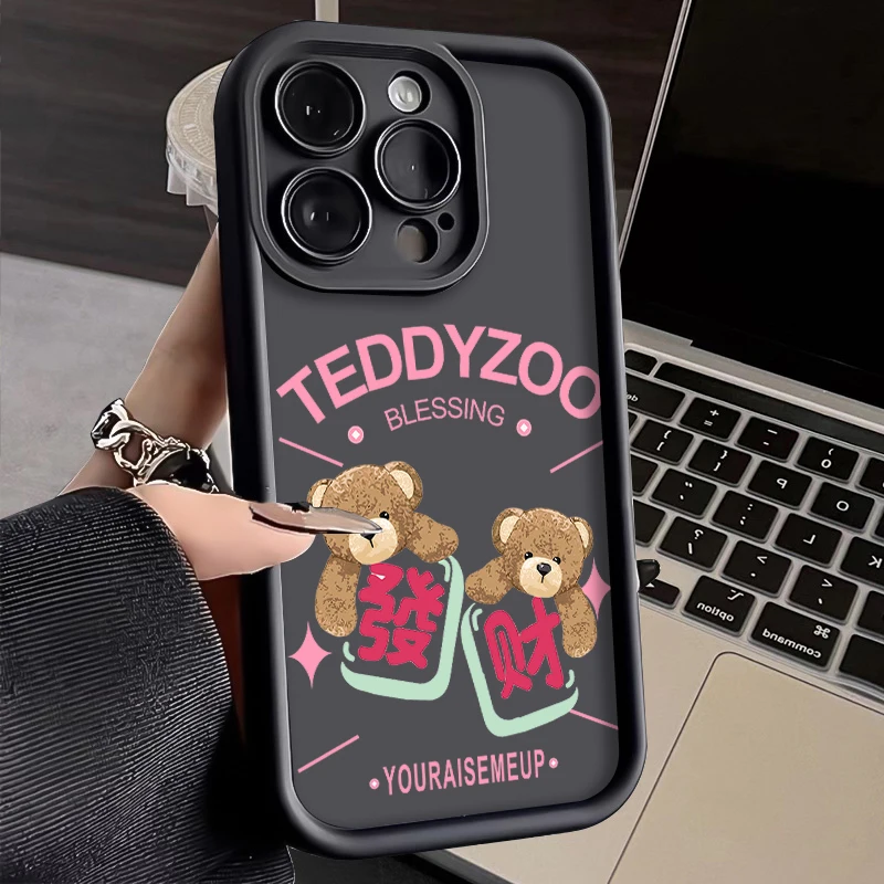 3D Funny Teay Bear Soft Silicone Case for Samsung Galaxy A55 A35 A25 A15 A05 A05S A24 A13 A23 A12 A22 A32 A52 A52S A72 A11 Cover image 6