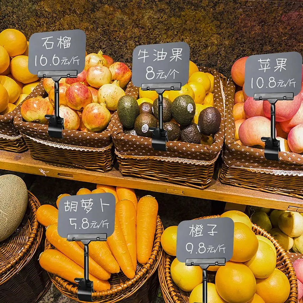 

A4 A5 A6 Chalkboard Price Tag Erasable Advertising Display Food Price Label with Clip Waterproof Price Sign Holder