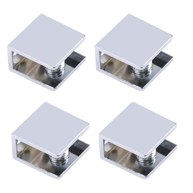  4Pack Heavy Type Glass Shelf Brackets Zincs Alloys Cabinet Clamps Adjustable Support For Wine Display Case
