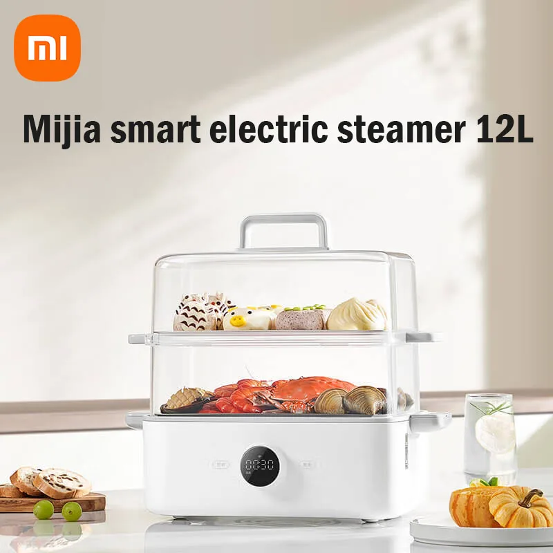 

Xiaomi Mijia Smart Electric Steamer 12L Household Steamer Electric Boiler Electric Steamer Multi-layer Steam Multi-purpose Pot