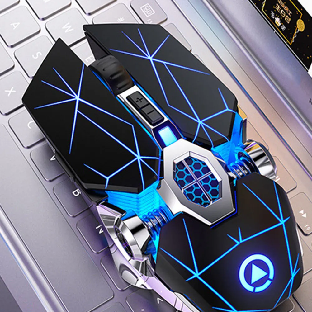 Silent Wireless Mouse Rechargeable Ergonomic For Laptop Desktop Computer Office Use Portable Usb Receiver Anti-Radiation