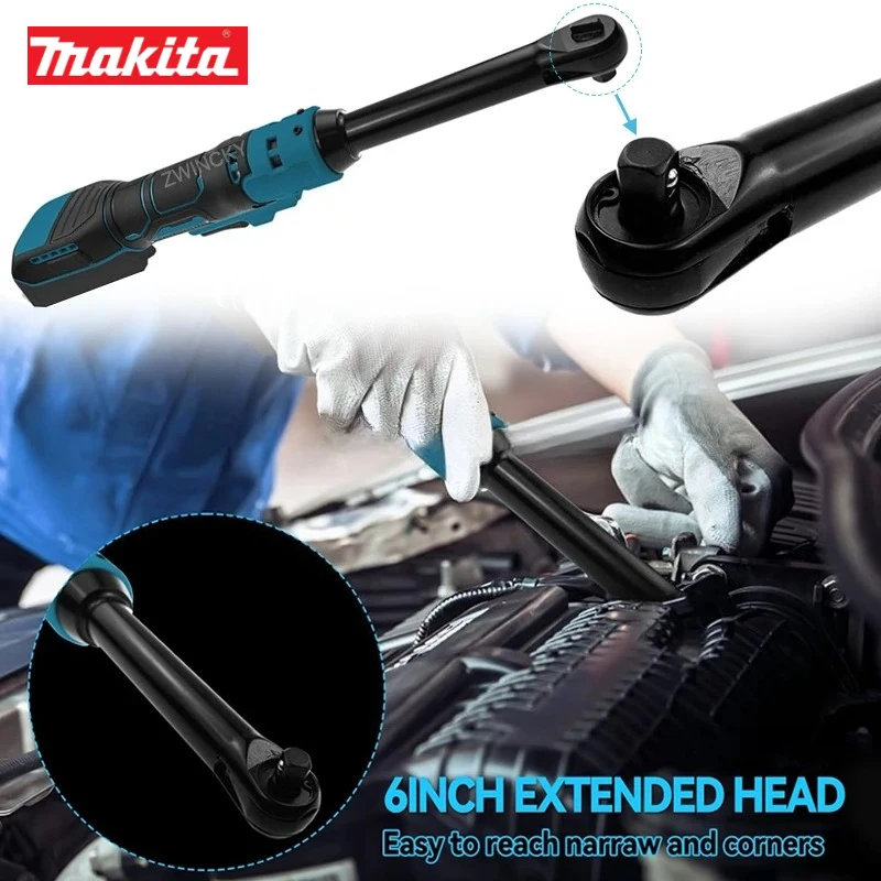 

Makita Electric Ratchet Wrench Upgraded Extended Head Removal Screw Nut 220N.m 3/8" Cordless Driver Power Tools