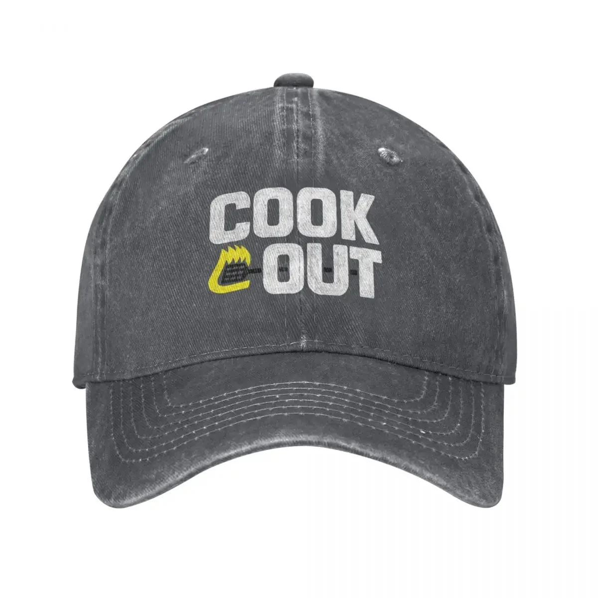 Cookout - Vintage Chalk Texture - White & Black Baseball Cap Fishing cap Rave Fashion Beach Beach Women Caps Men's