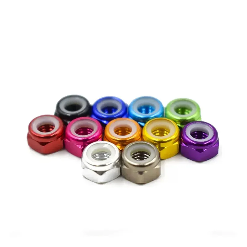 Dado autobloccante in alluminio riutilizzabile con resistenza alle vibrazioni affidabile per applicazioni di smontaggio frequenti M2 M3 M6 M8