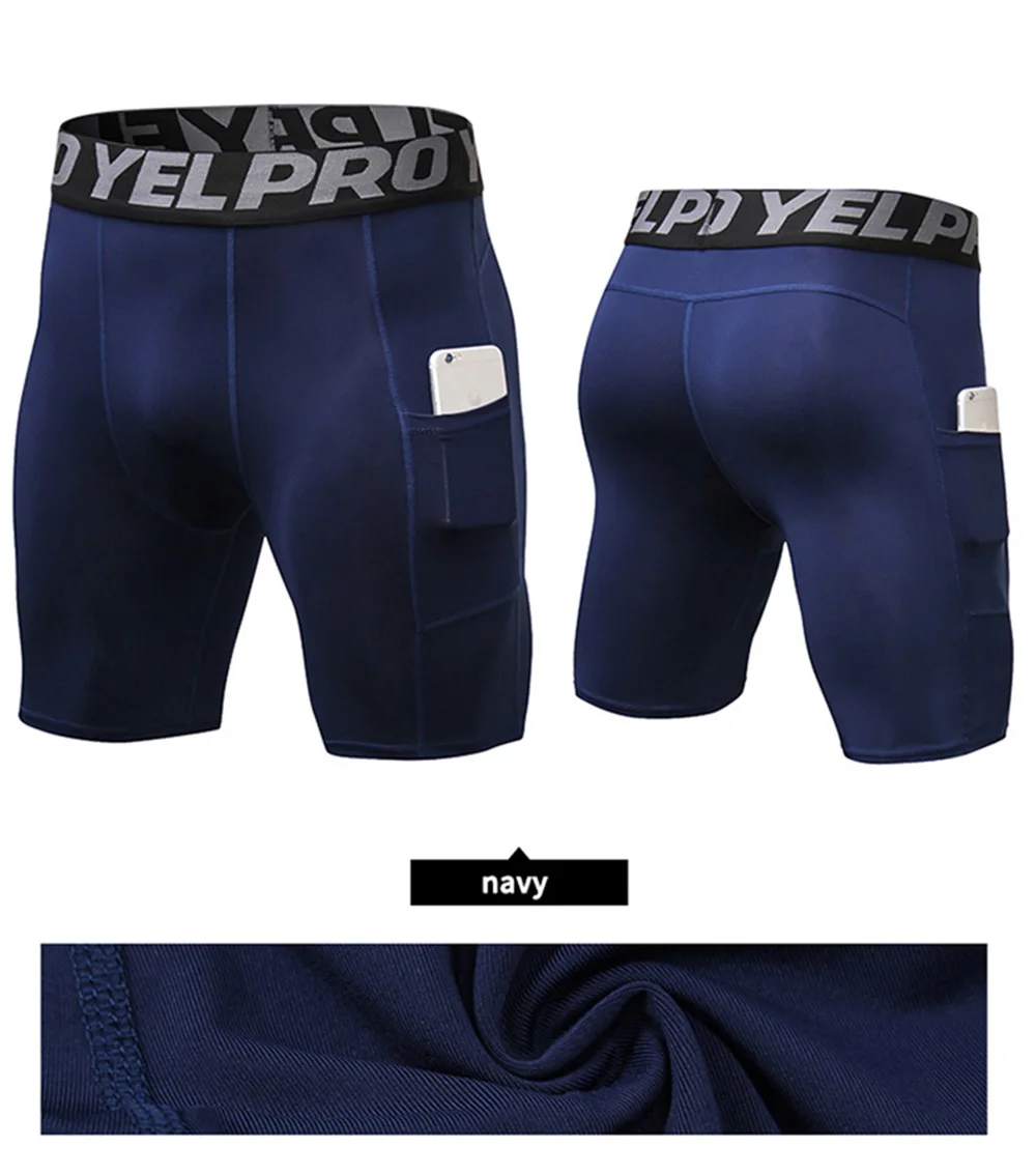 Sport-Shorts für Herren, Kompressions-Laufshorts mit Tasche, schnell trocknend, Workout, Fitnessstudio, Shorts, Fitness, Sport-Leggings für Herren – Detail 13