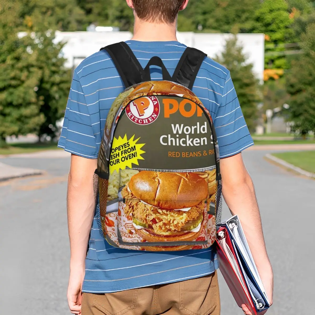 حقيبة ظهر كلاسيكية للعشاء من Popeyes للطلاب والأولاد والبنات حقيبة كتب للأطفال حقيبة مدرسية للكمبيوتر المحمول للرجال والنساء