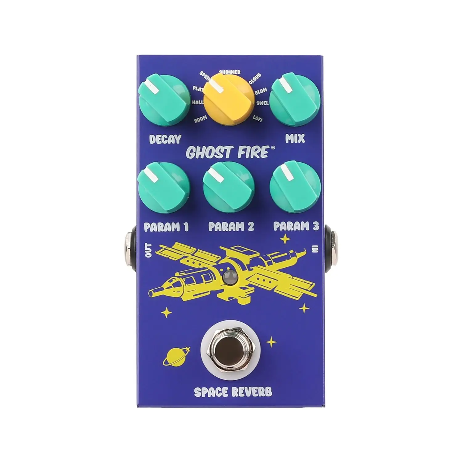 

Ghost Fire Guitar Effect Pedal Digital Space Reverb Electric Guitar Effect Pedal Effector with 9-Mode Reverb Selection