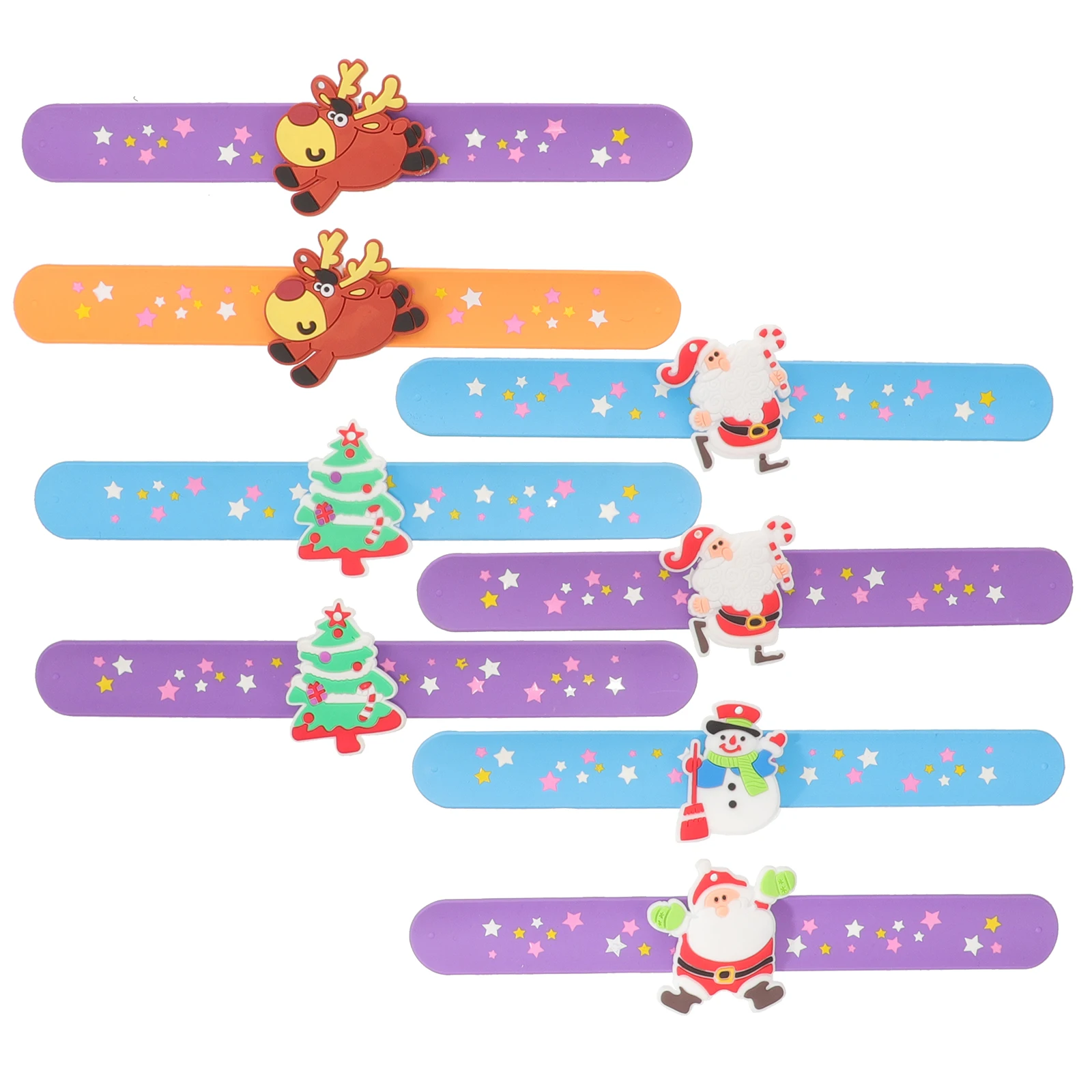 シリコンリストストラップ スラップブレスレット クリスマスリストブレスレット 子供用 ティーン 大人 スナップギフト 柔軟なプレミアム素材 簡単ストア