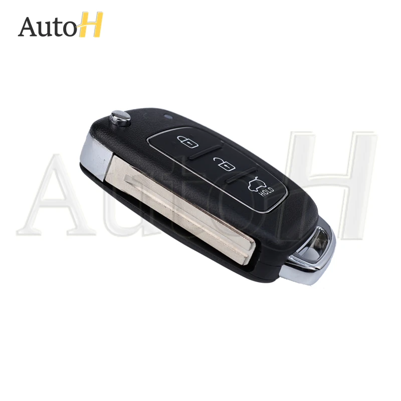 Car Smart Key Shell for Hyundai IX35 IX45 Accent I40 HB20 SANTA FE Solaris Car Flip Folding Shell Remote key Case  3/4 Buttons