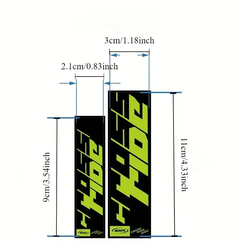 2 Pieces/Set of Super Cool Mavic Crossride L Mountain Bike Flower Drum Stickers! Bright Colors, Unique Design - Instantly