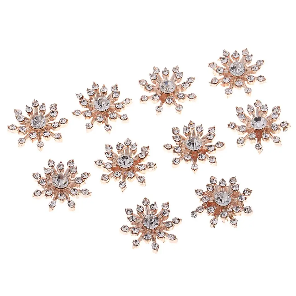 10 أزرار من حجر الراين الكريستالي الماسي لتزيين الزفاف #3