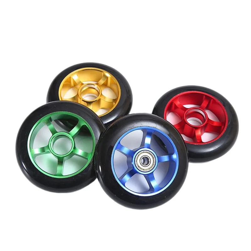 سبائك الألومنيوم المهنية التزلج على الجليد مقاومة للاهتراء امتصاص الصدمات تعزيز سرعة التزلج محور عجلة الأحذية