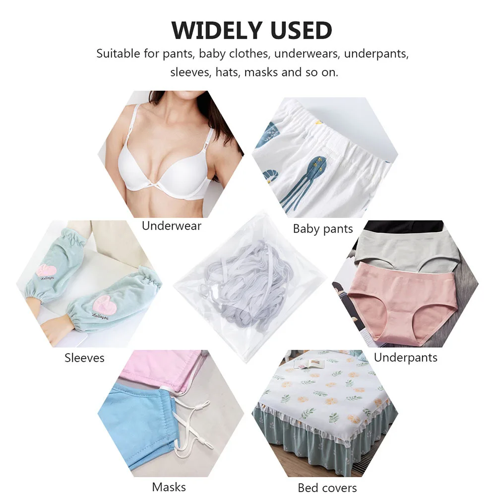 1 rolo 20m roupa interior elástico diy ampla corda elástica para acessórios de costura de vestuário alta elasticidade elástico cintura cabo