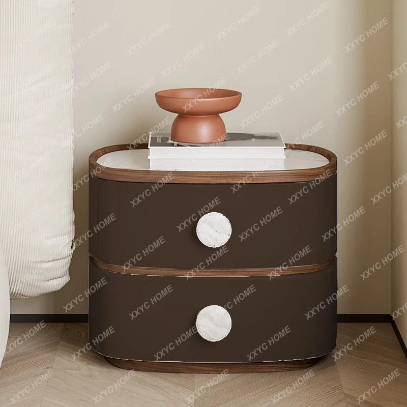 A hot sale bedside table all solid wood cream style modern simplicity light luxury high sense