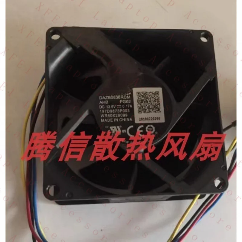 D  FOR AVC DAZB0838RCM 8038 DC13.6V 0.17A 8CM 4-Wire Temperature Control Cooling Fan