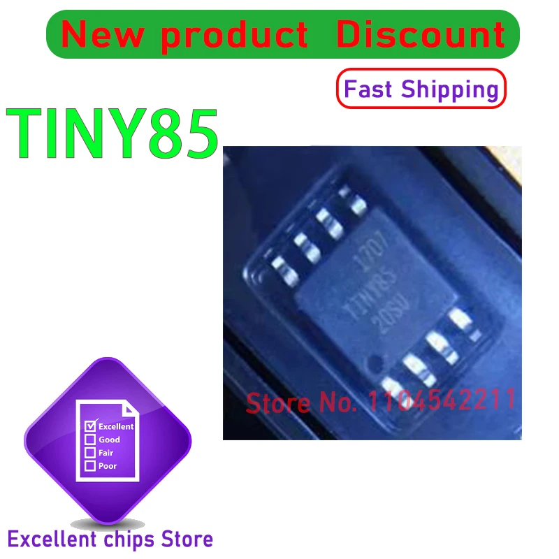 

New original 10PCS~100PCS/LOT ATTINY85-20PU TINY85 ATTINY85 DIP8