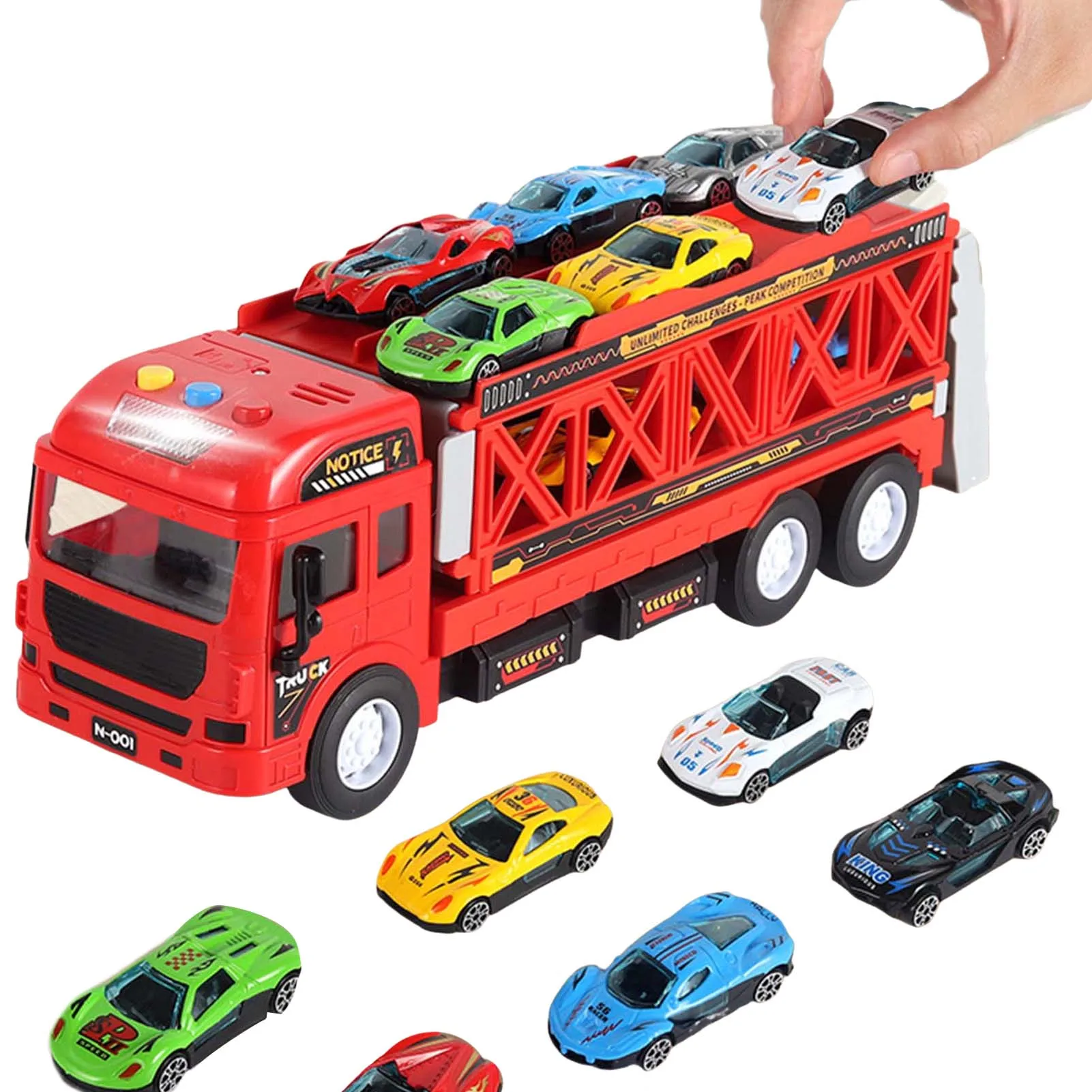 

Children's Deformed Ejection Car Toys Durable Alloy Car Track Racing Storage Container Toy for Kids Birthday Children's Day