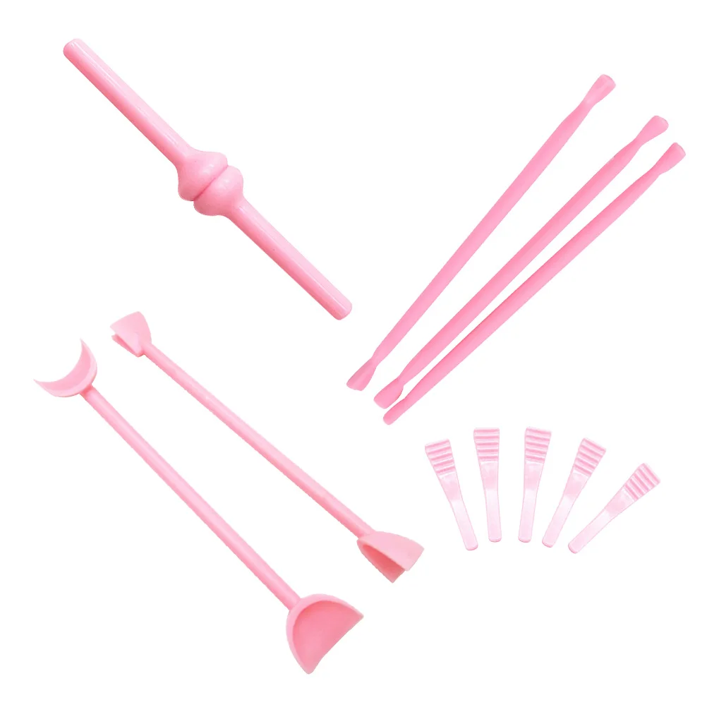 

11 pcs Fondant Cake Carving Tools Set Plastic Molding Kit Baking Crafts Sugar Art Supplies Cup Angle Flat Chisels Lightweight