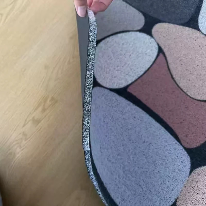 Pebble Coil Doormat, Can Be Cut Freely, PVC Wire Ring Outdoor Door Mat, Entrance Decorative Floor Mats, Dust Removal