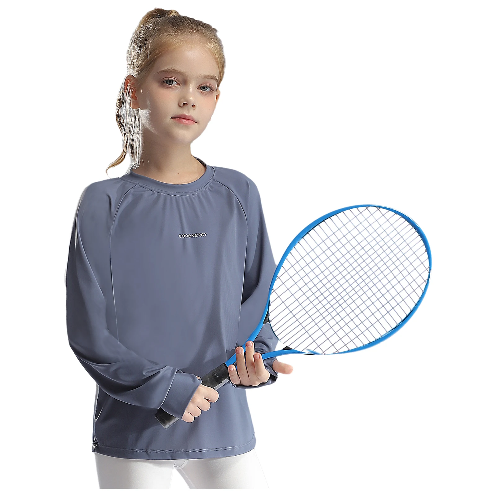 

Kids Girls Boys Sports T-Shirt Long Sleeve Tennis Top Unisex Dry-Fit Active Crew Neck T-Shirt Sportswear Golf Gym Yoga Clothes