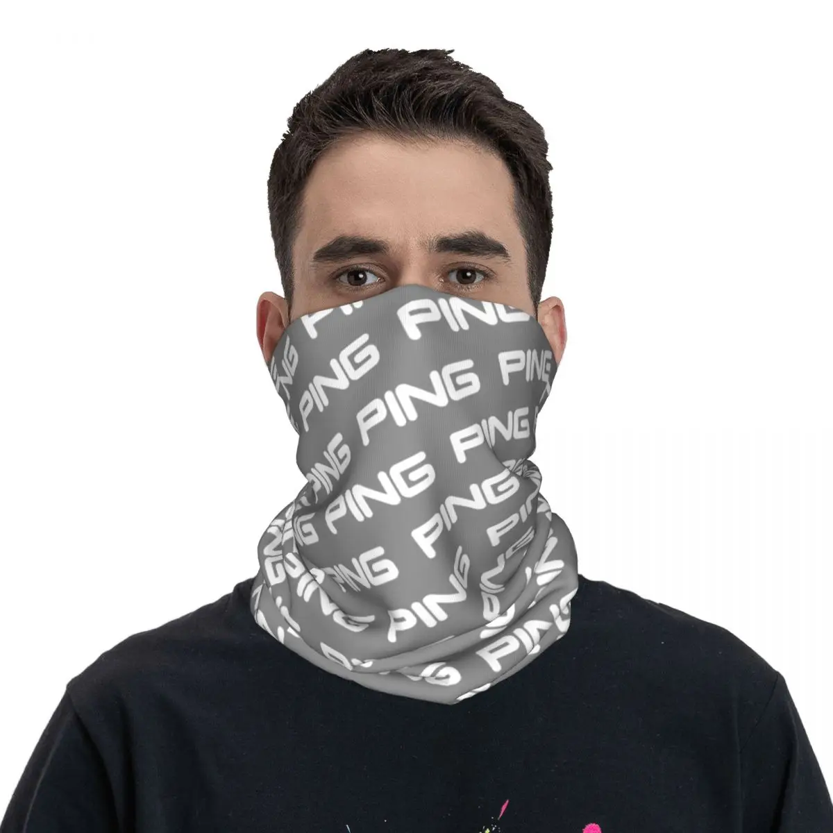 Fashion Golf Bandana Neck Cover Printed Balaclavas Face Mask Scarf Warm Headband Fishing Unisex Adult Washable