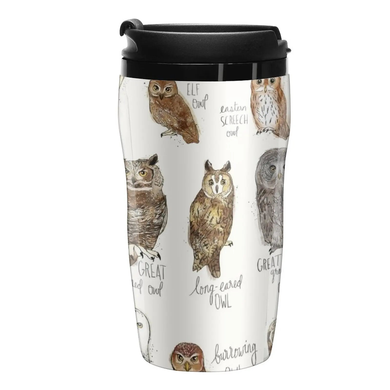 New Owls Travel Coffee Mug Vintage Cup Thermos Coffee