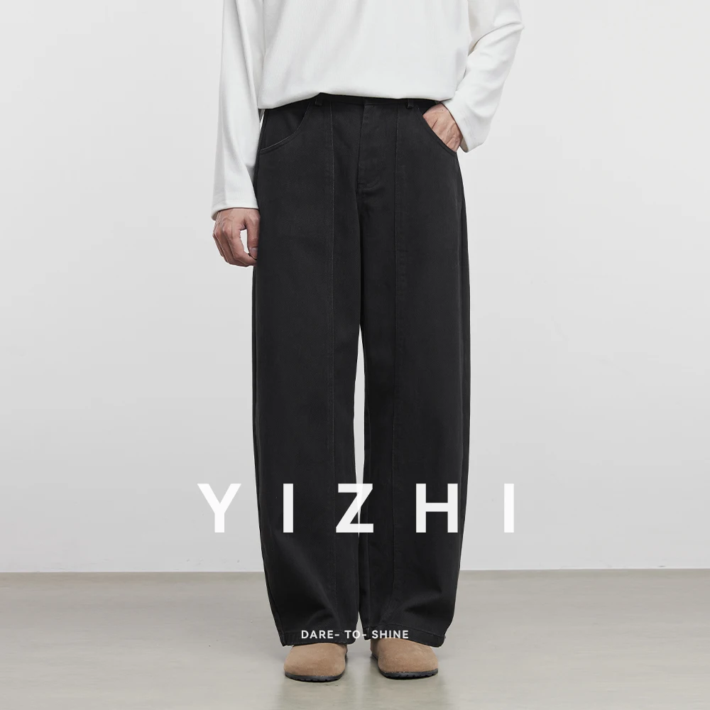 Fashion Men's Casual Suit Pants 2025 Spring and Autumn New Loose Straight Leg Newark Design Business Commuter Men's Casual Pants