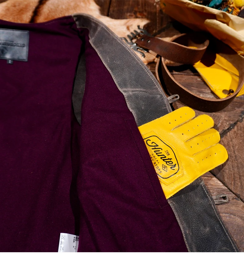 خياط براندو الأمريكية خمر نافاجو النمط الغربي المطرزة خمر سترة جلدية كلاسيكية للرجال #5