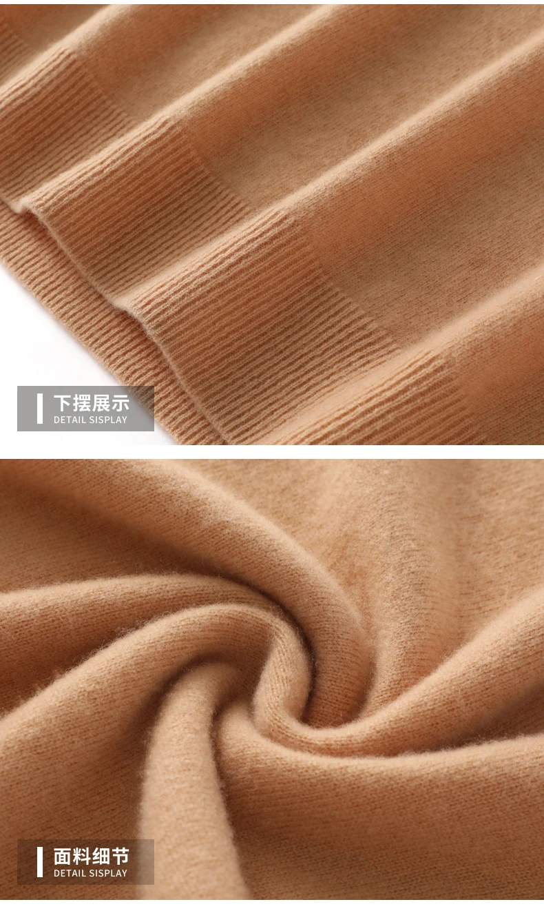 100% Merino Wool Sweater Men's Half high collar Knitted Hoodie Spring Autumn New Cashmere Sweater Versatile Menswear