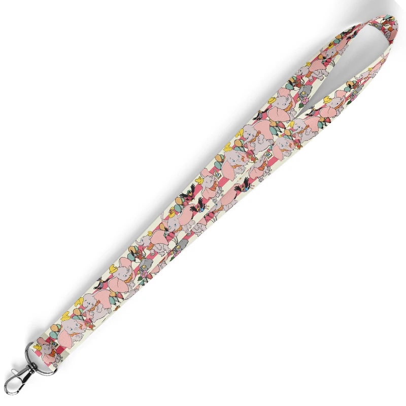 A3517 Kawaii Cartoon elephant Lanyard For Keys Chain ID Credit Card Cover Pass Neck Straps Badge Holder Key Ring Accessories