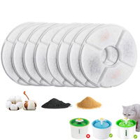 Cat Water Fountain Filters for 2.4L Water Dispenser Triple Action Replacement Pet Filter Cartridges for Dogs Cat Fountain Dispen