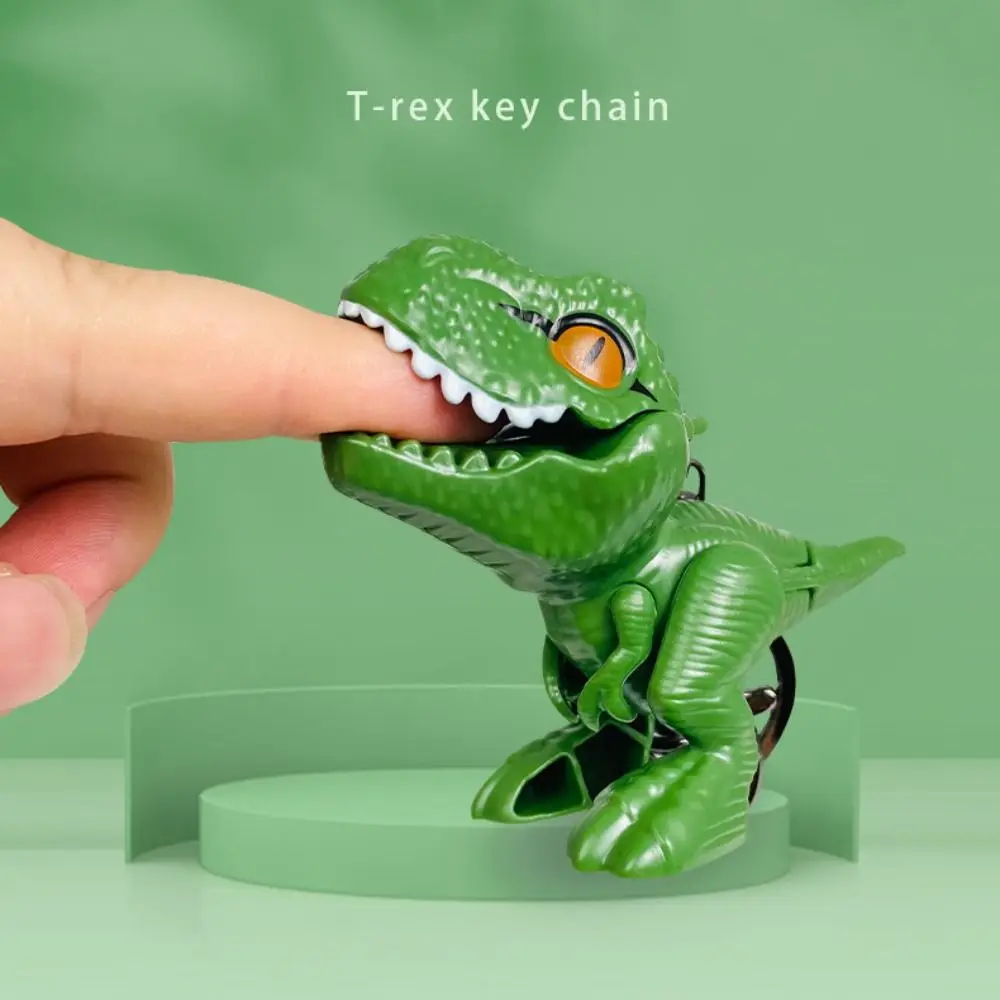 Cartoon Dinosaur Tyrannosaurus Rex Doll Keychain Bite Hand Tyrannosaurus Rex Doll Hand Biting Dinosaur Keyring