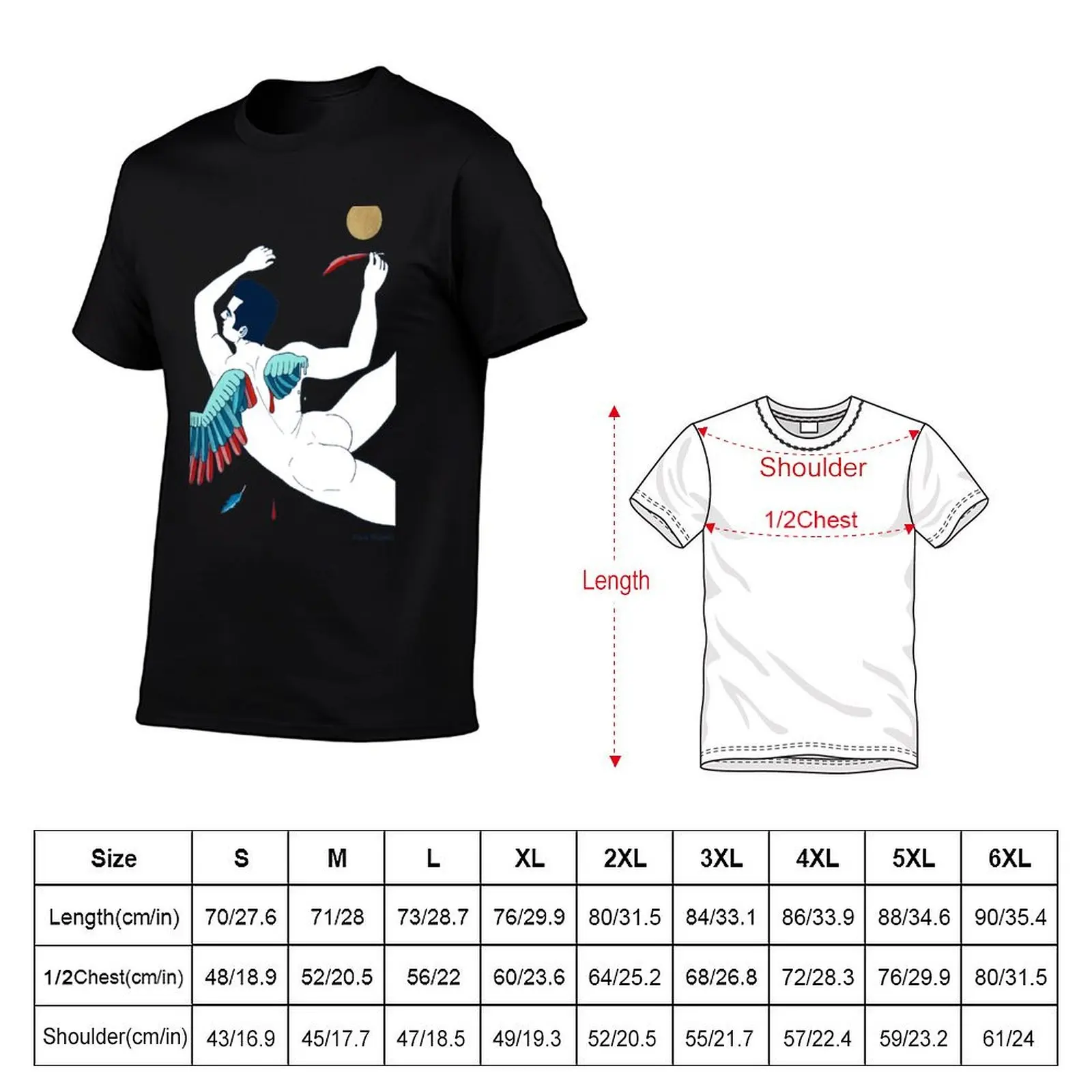 تي شيرت The Fall of Icarus تي شيرت رجالي عادي تي شيرت للرجل جرافيك مضحك