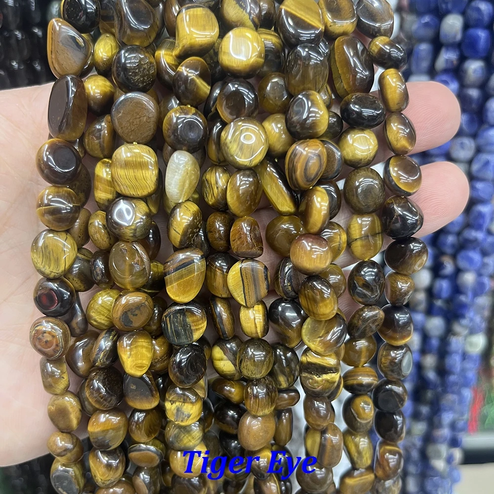 8–10 mm unregelmäßige Natursteinperlen aus Amethyst, Jade, Achat, Citrin, Amazonit, Quarz für die Schmuckherstellung, DIY-Armband, Ohrstecker – Detail 10