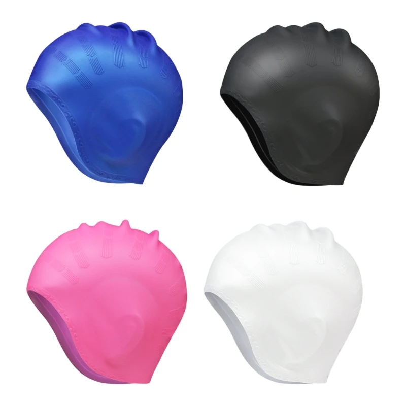 Watertight Swimming Caps, Swimming Hat Elastic Swim Caps, Teens Swimming Hat Adults Swimming Hat Silicone Swimming Caps Dropship