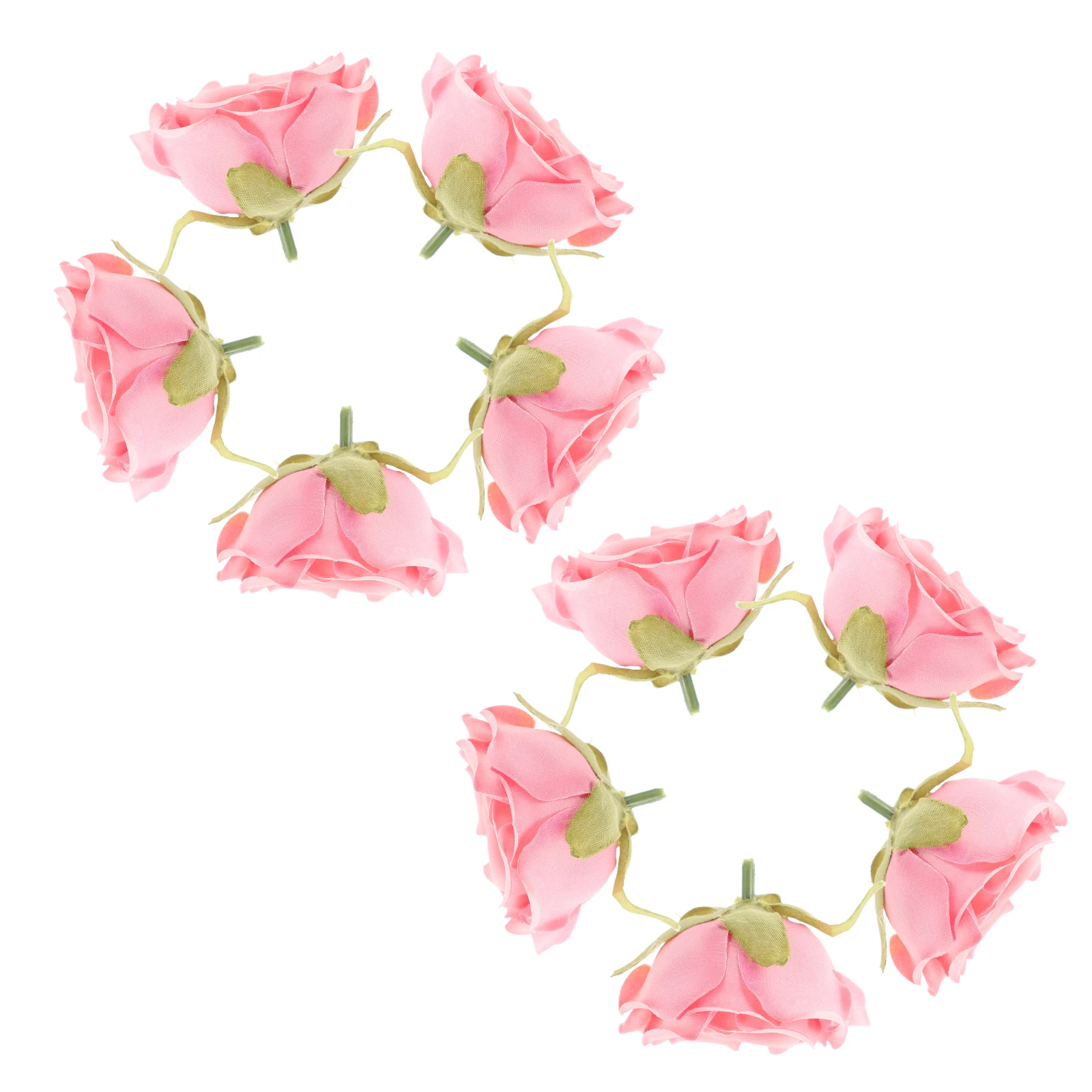 

10pcs Artificial Rose Heads Deep Pink 5 5cm Diameter Craft Decoration Faux Flowers Bridal Accessories Foam Silk Flower Heads