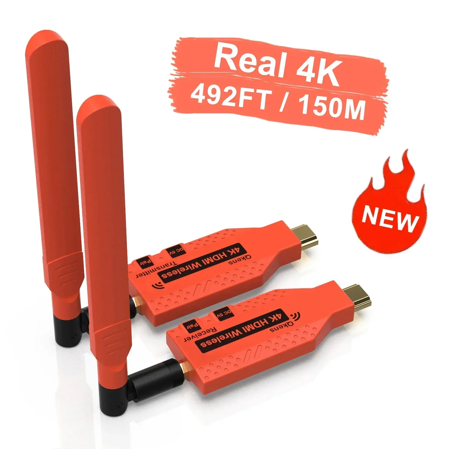 

Беспроводной HDMI удлинитель 4K 150 м, видеопередатчик и приемник, совместное использование экрана для камеры, ноутбука, ПК, телевизора, монитора, проектора