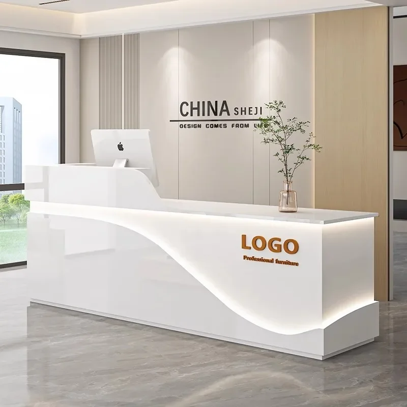 

Storage Clinic Front Desk Reception Counter Design Classic Business Reception Desks Beauty Salon Mostrador Recepcion Furniture