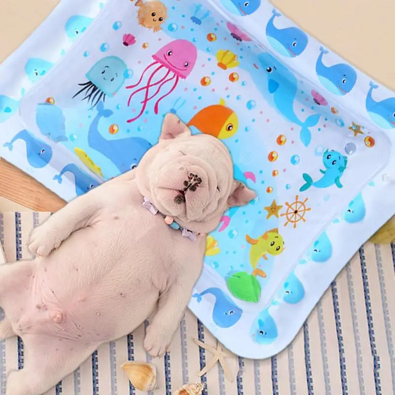 Cat Water Bed Foldable Water Bed For Dogs Inflatable Crawling Pad Thickened Pet Supply For Sleeping All Age Hot Weather Indoor - view 3