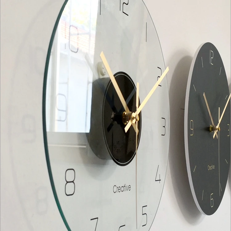 Nowoczesny Szklany Zegar Ścienny Duży Pow Patrol Lustro Ścienne Dekoracja Tajne Ukrywanie Kuchni Relojes De Pared Home Watch Decor SC192