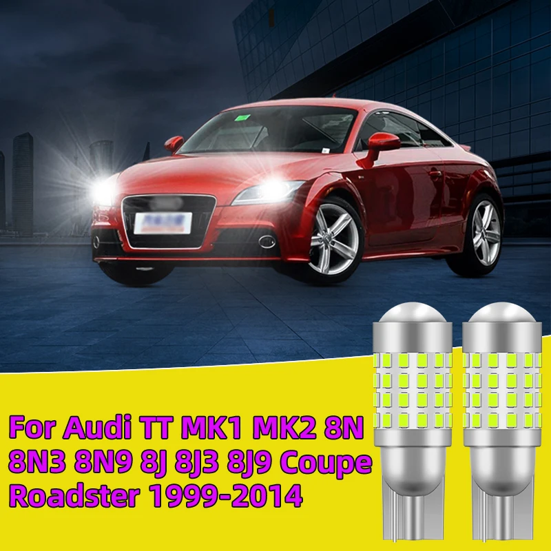 

2PCS For Audi TT MK1 MK2 8N 8N3 8N9 8J 8J3 8J9 Coupe Roadster 1999-2014 Car T10 Led marker position Signal Lamp Clearance Lights