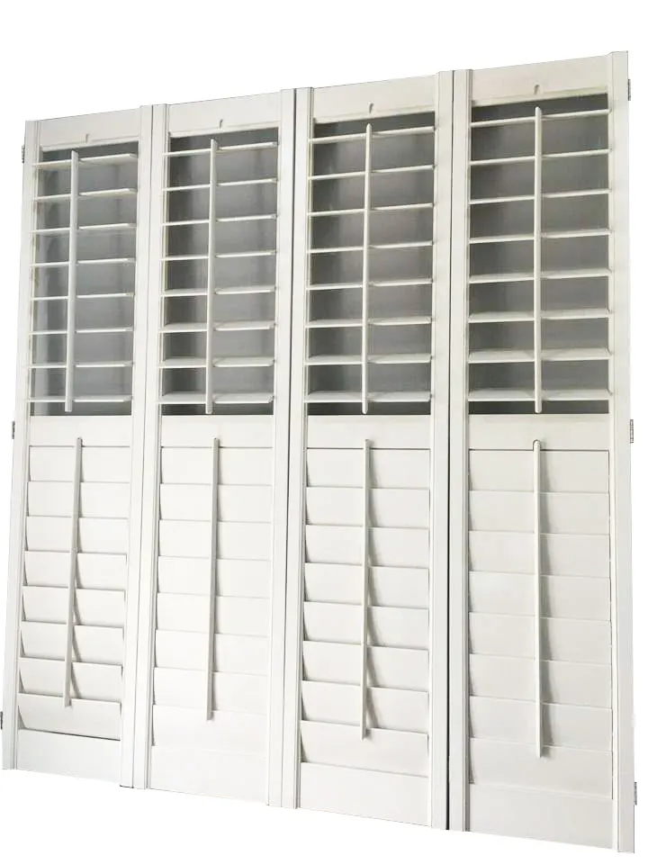 Hot Selling Customized Wooden Plantation Bifold Louver Shutters Interior Sliding Door Windows Blinds Shades & Shutters