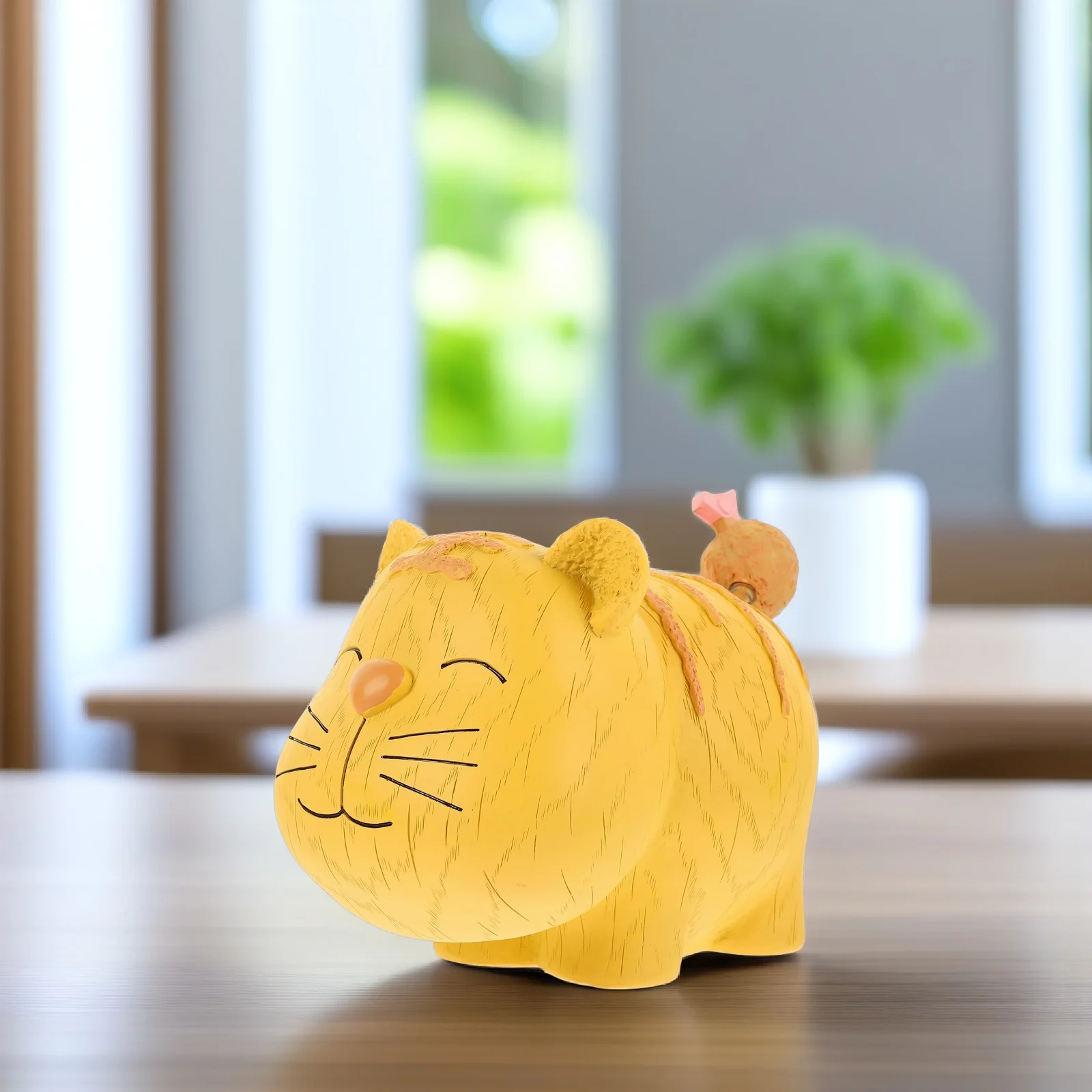 Forma de tigre piggy cor brilhante resina moeda banco para crianças meninos meninas caixa de poupança de dinheiro desktop decoração para casa pote de poupança