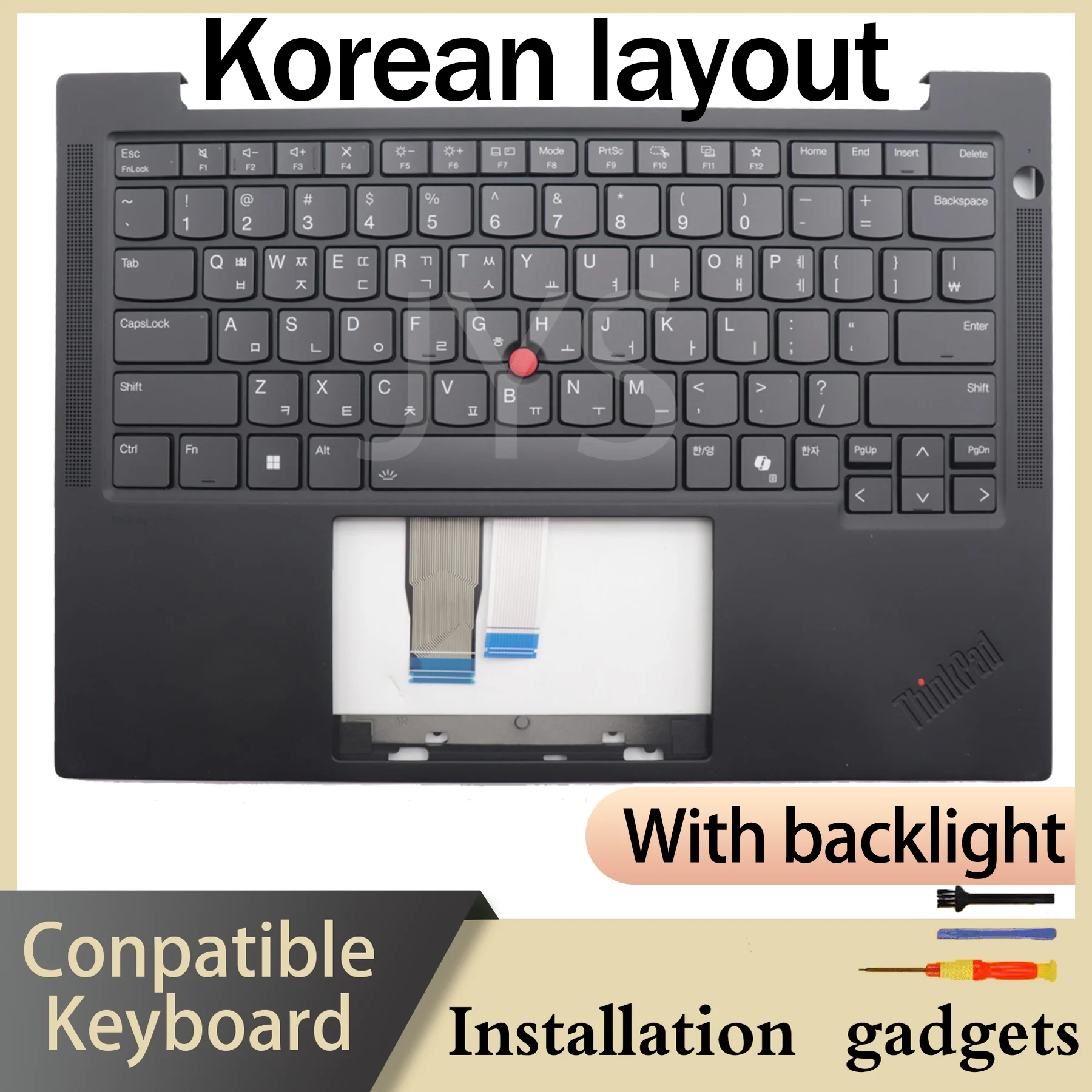 Immagine 6: Tastiera retroilluminata C-COVER per Lenovo ThinkPad T14S Gen5 T14S Gen6, layout arabo/greco/ebraico/coreano/russo/thailandese/americano