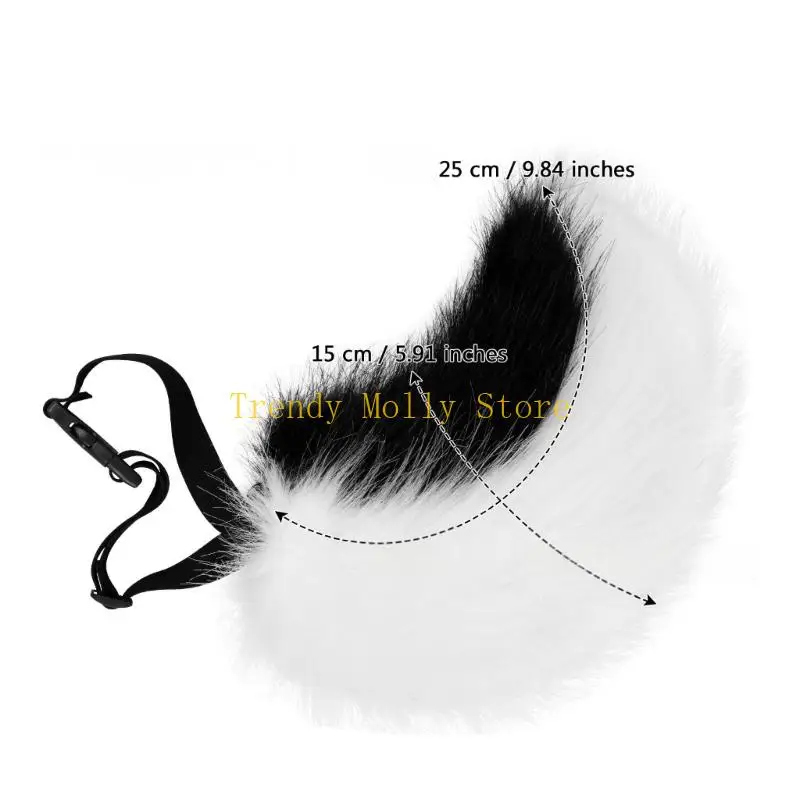 N5KB Plush Tail Phụ kiện trang phục tiệc Halloween để nâng cao trang phục